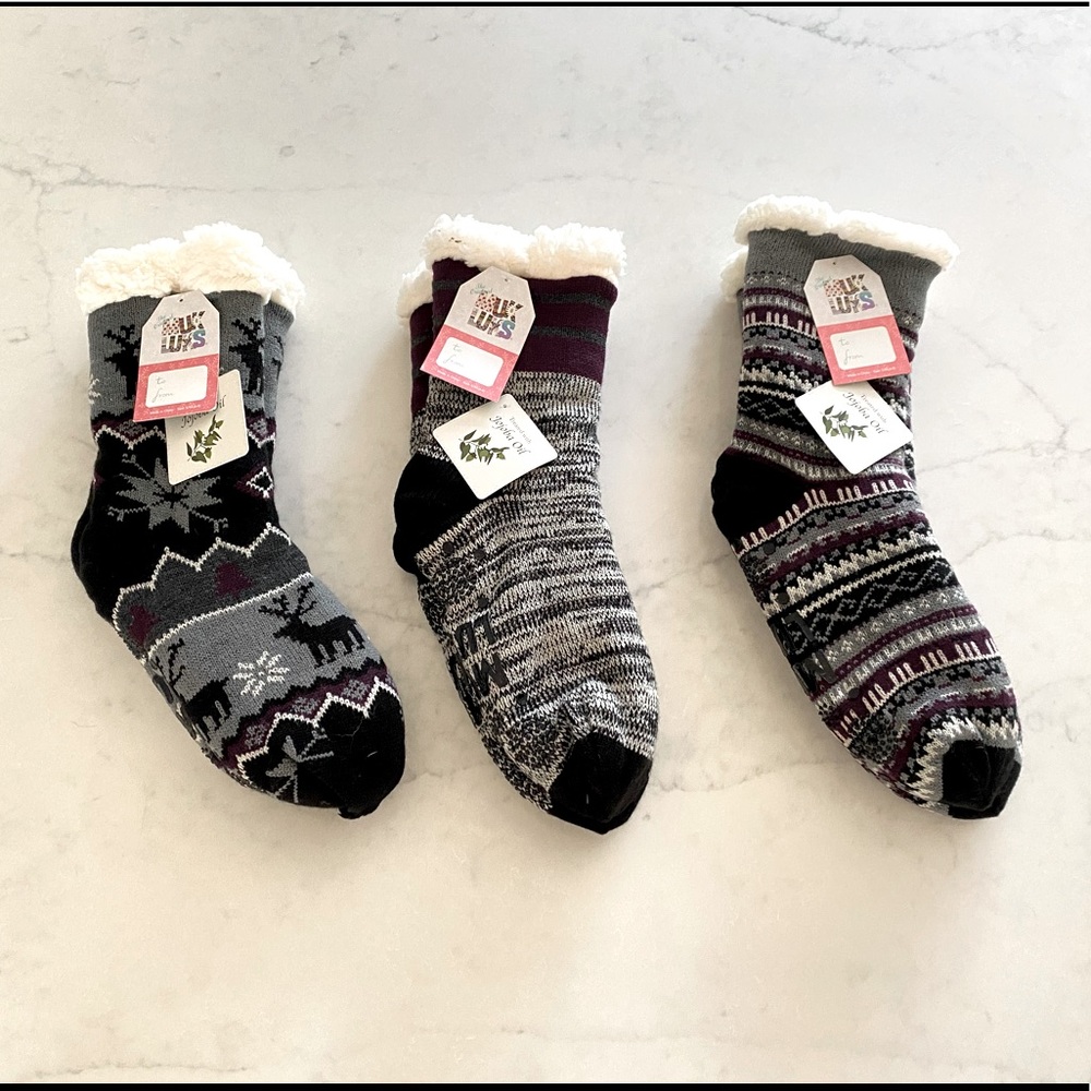3 Pairs Women's MUK LUKS Cabin Socks